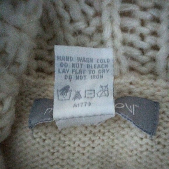 Modern Soul Sweater Women's XS Cowl Neck Long Sleeve Ivory Mixed textures - Picture 7 of 7